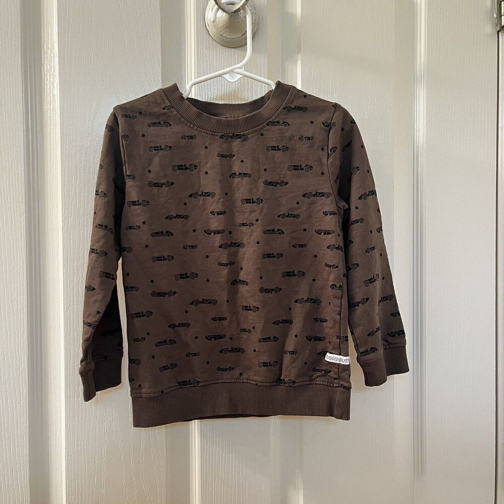 Ruggedbutts Vintage Race Car Crew Neck Sweatshirt Green Boys Size 4T